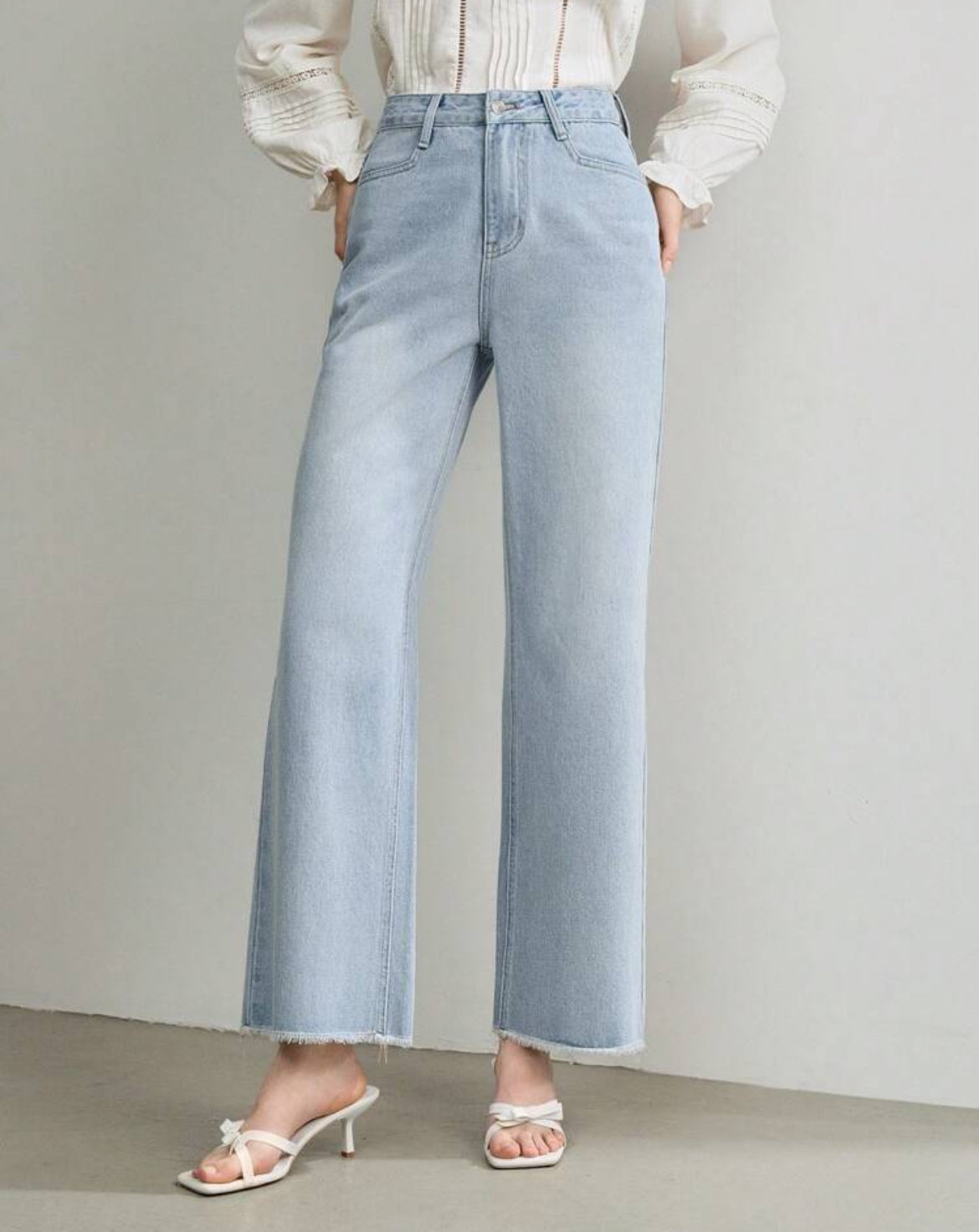 Straight leg jeans