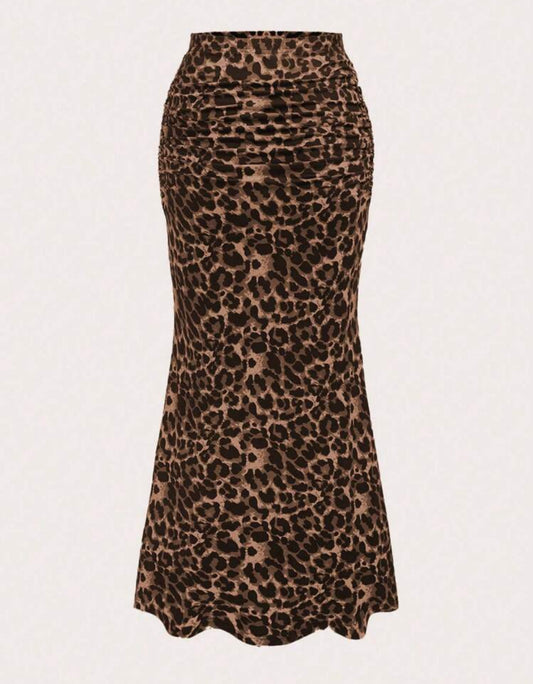 Leopard print skirt