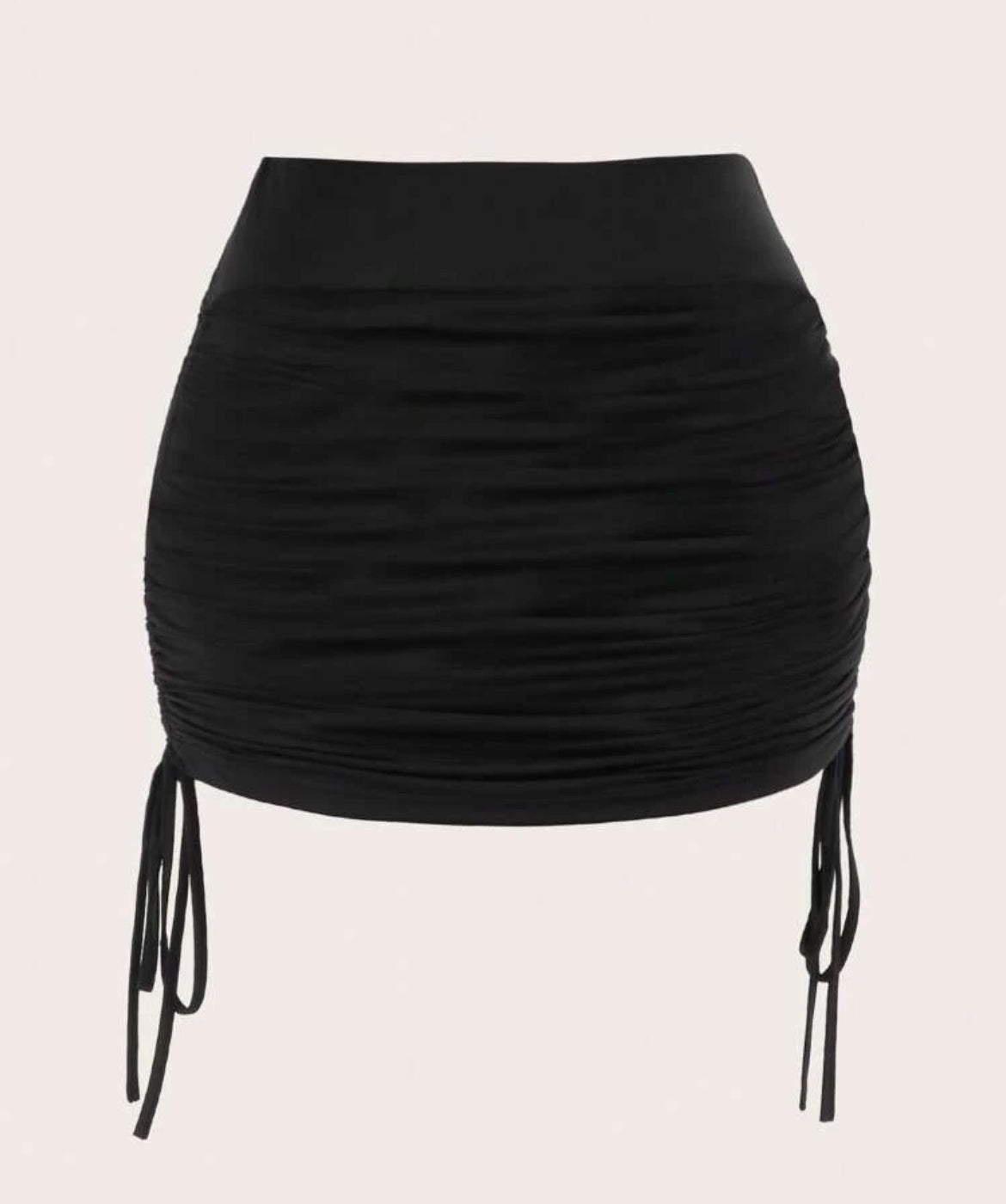 Side ruched bodycone skirt