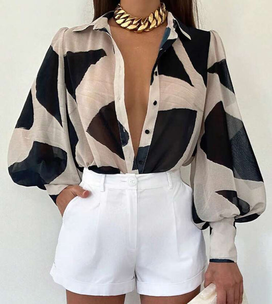 Long-sleeve blouse