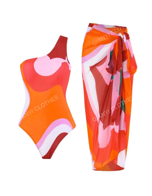 One-piece swimsuit/cover up