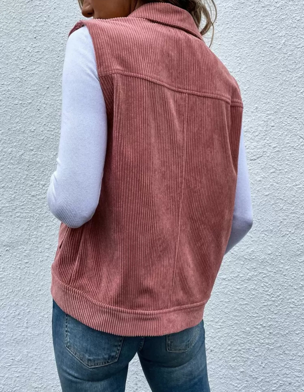 Plus size vest jacket