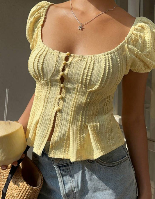 Puff sleeve top