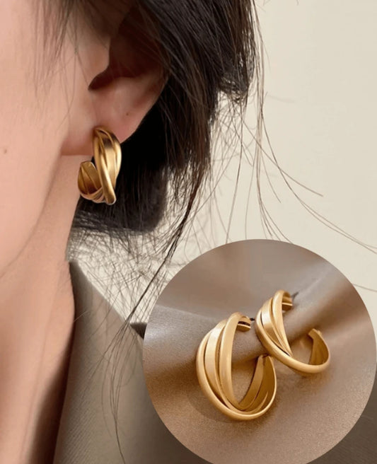 Gold earrings