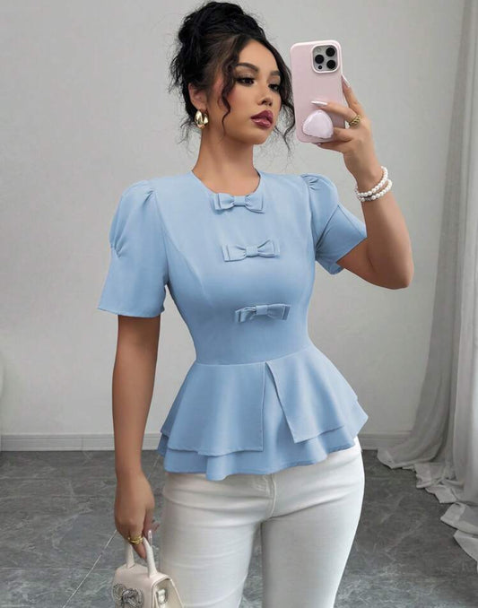 Baby blue blouse
