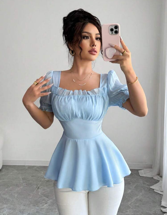 Baby blue blouse