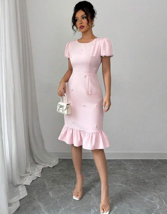Puff sleeve dress