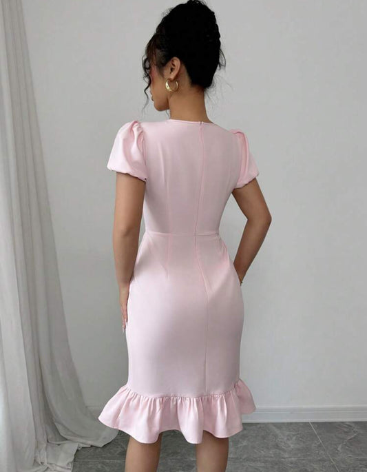 Puff sleeve dress